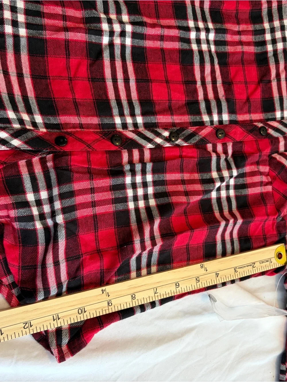 Justice Red and Black Plaid Long Sleeve Button-Up  Sizes 10 NWT